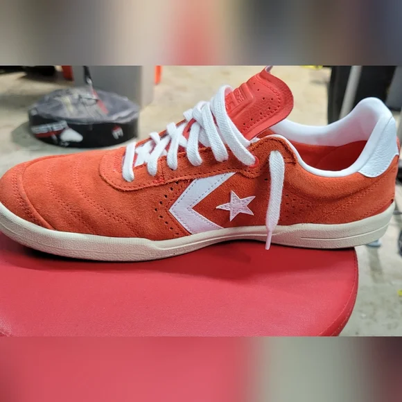 Converse Red and White Sneakers - Picture 3 of 9